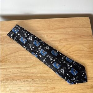 Vintage 1997 Loony Toons Stamp Collection Mens Tie Black and Blue